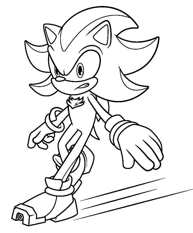 Sonic And Shadow Fighting Coloring Pages