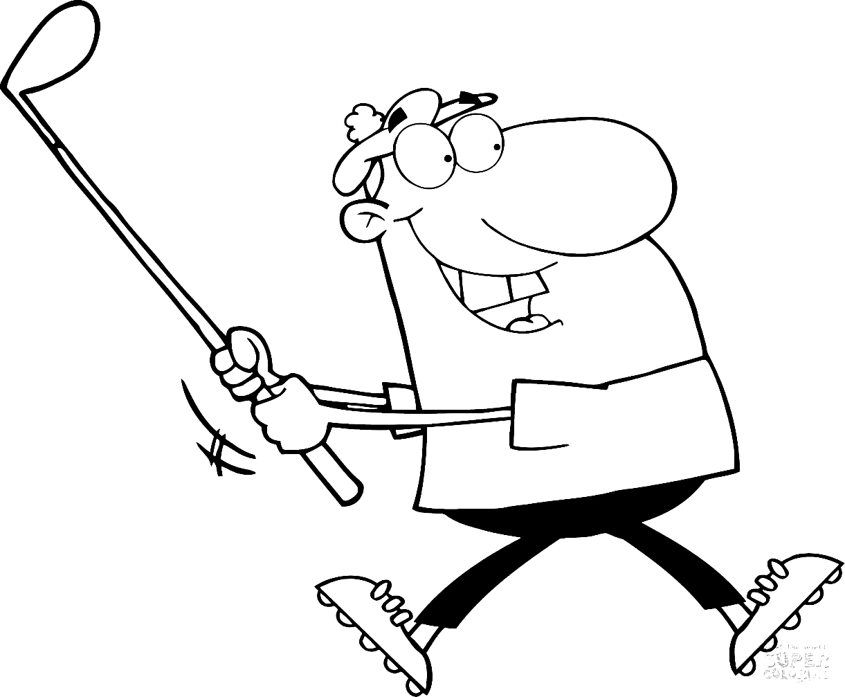 Happy Golfer Coloring Page Free Printable Coloring Pages
