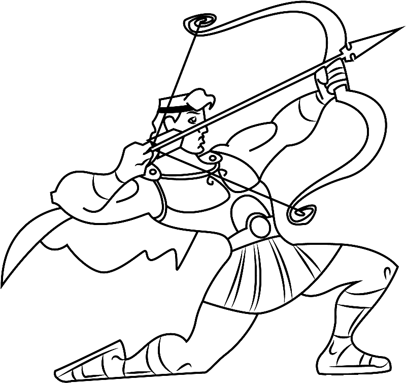 Bow And Arrows Coloring Pages