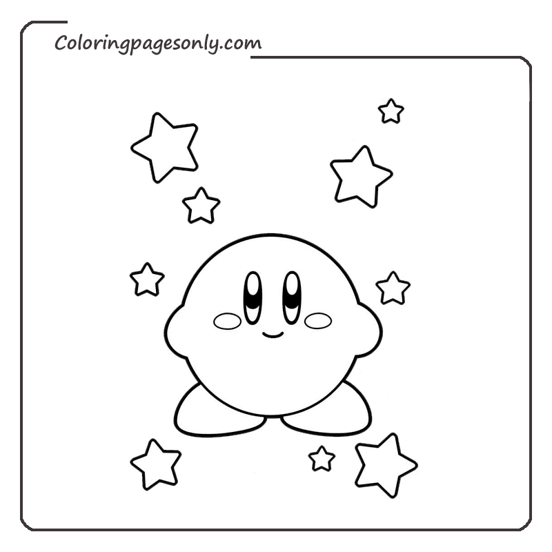 Ninja Kirby Coloring Pages