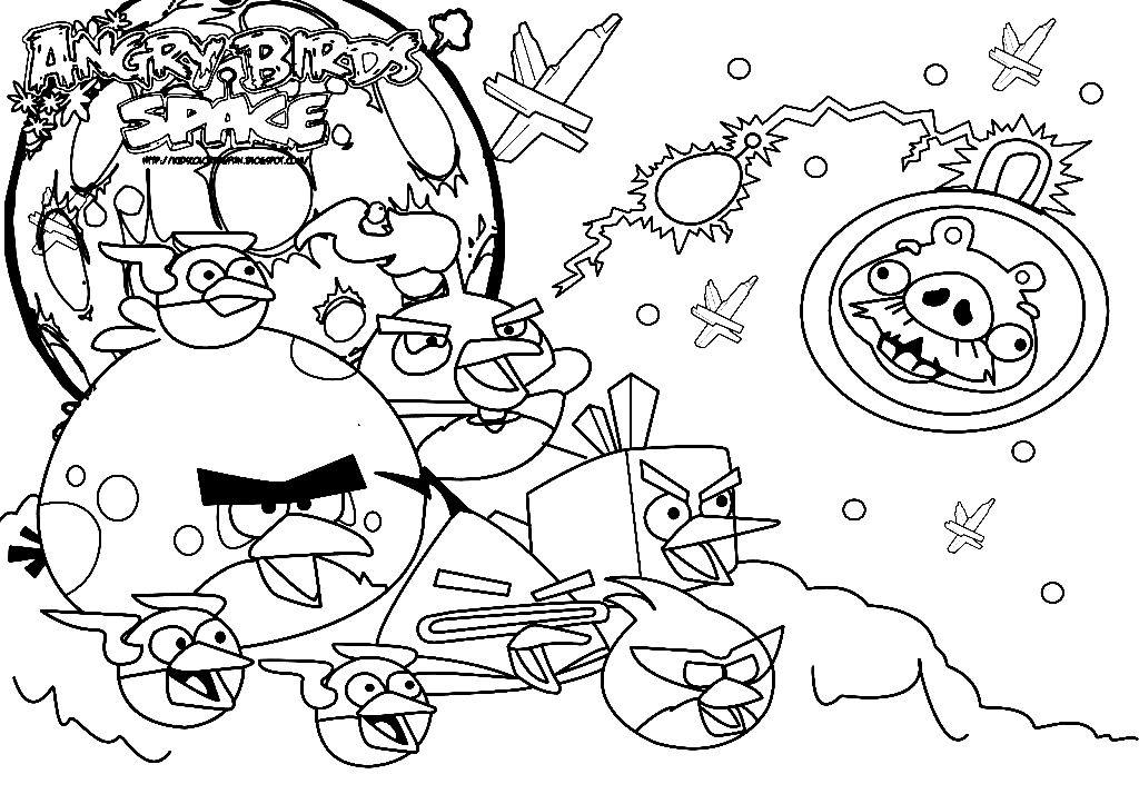 30+ Angry Birds Space Coloring Pages - Free Printable PDF, JPG, PNG