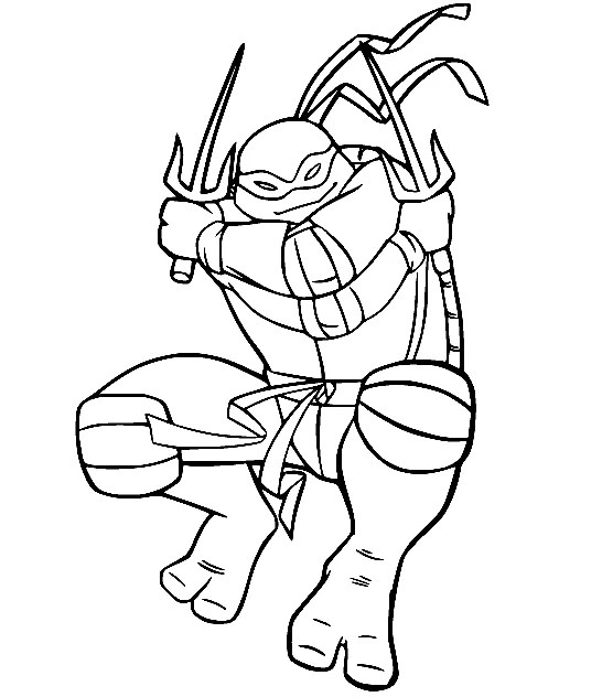 Ninja Turtle Raphael Coloring Pages