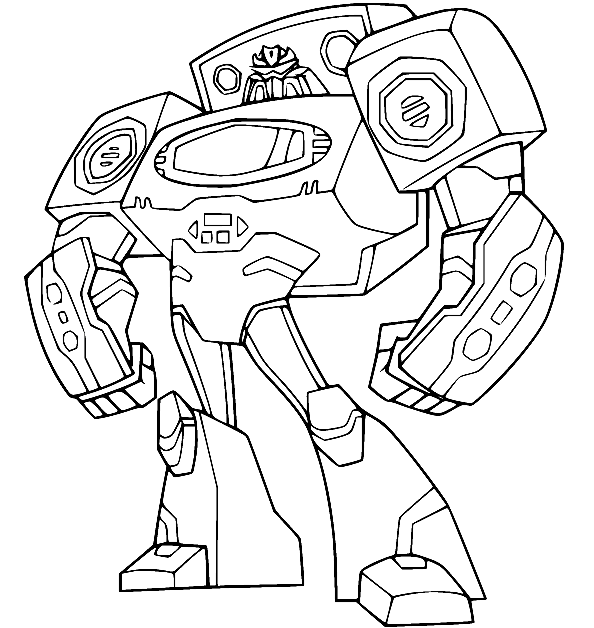 Hotshot from Transformers Rescue Bots Academy Coloring Page Free