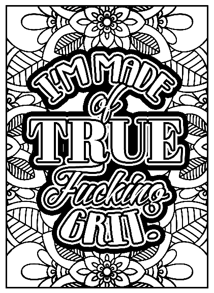 Printable Swear Word for Adults Coloring Page - Free Printable Coloring