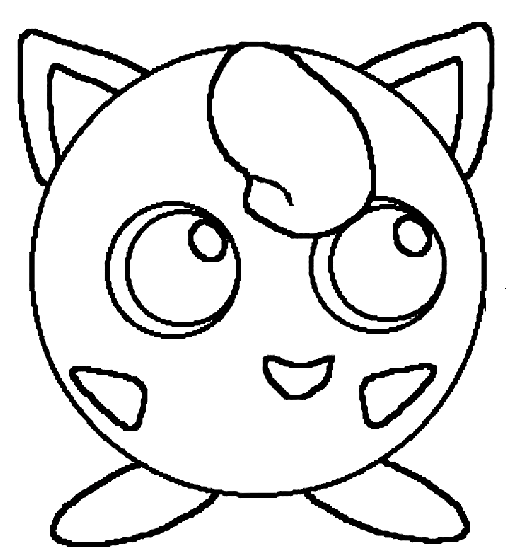 Friendly Jigglypuff Coloring Page Free Printable Coloring Pages