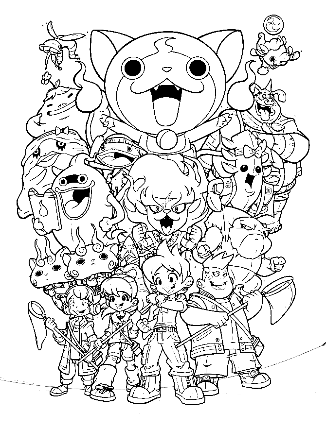 Yo kai Watch Malvorlagen zum kostenlosen Ausdrucken Yo Kai Watch Malvorlagen Malvorlagen für