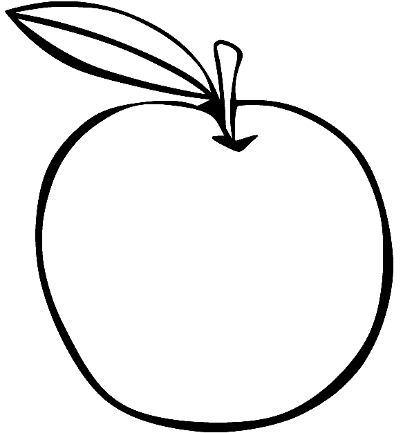 Apple Printable Coloring Page - Free Printable Coloring Pages