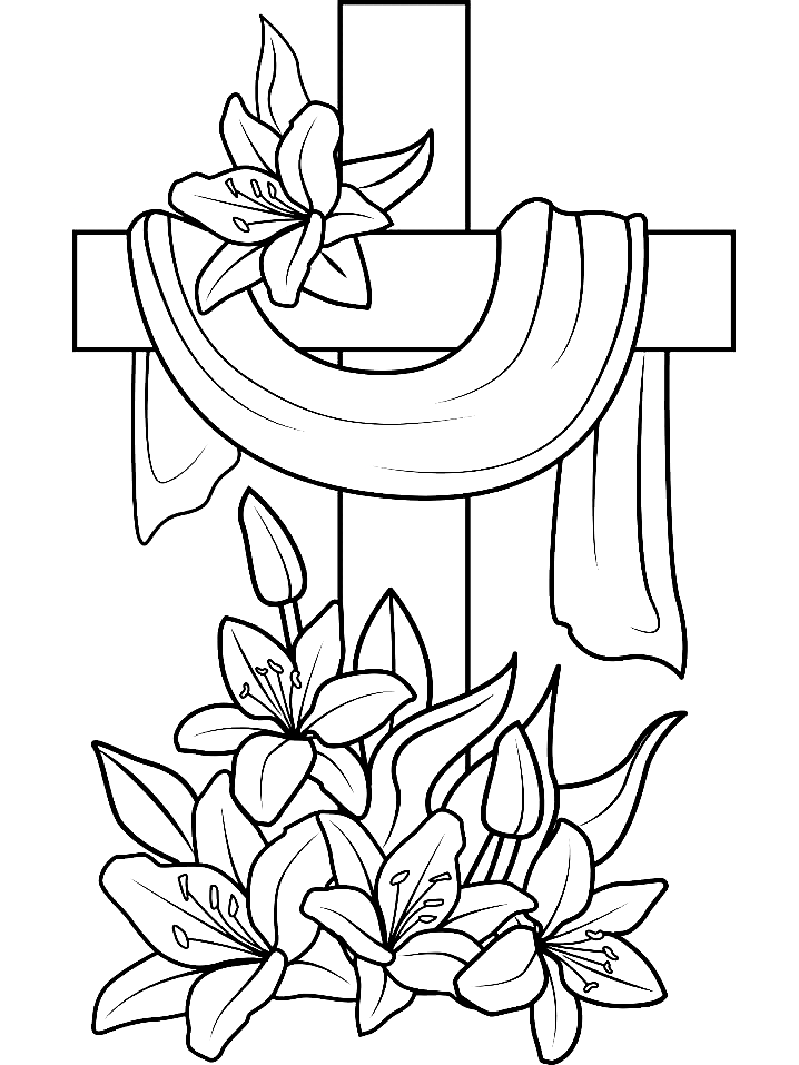 Easter Cross Free Coloring Page Free Printable Coloring Pages