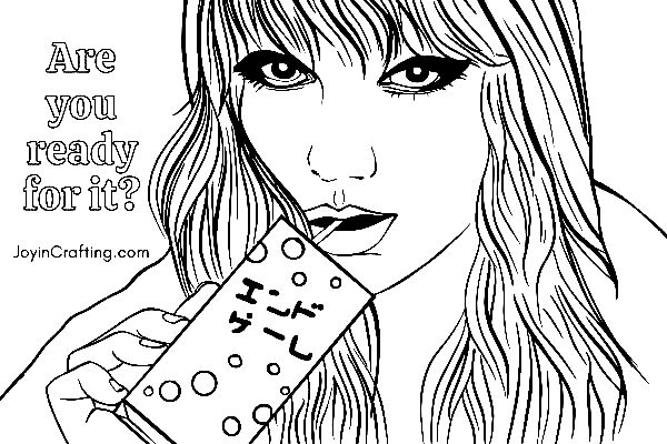 Taylor Swift Printable Coloring Page - Free Printable Coloring Pages