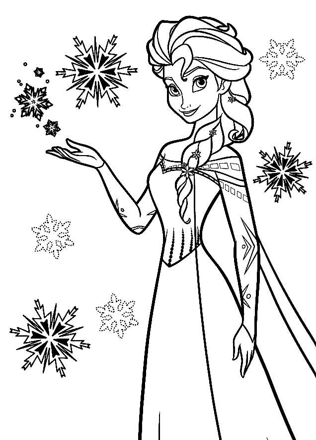 Queen Elsa Coloring Page Free Printable Coloring Pages