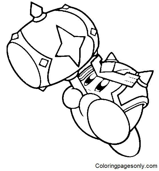Pagina da colorare di Super Kirby Pagine da colorare stampabili gratuite