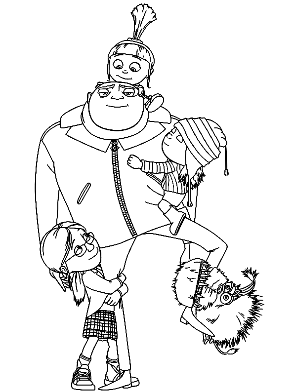 A Despicable Me Coloring Page Free Printable Coloring Pages