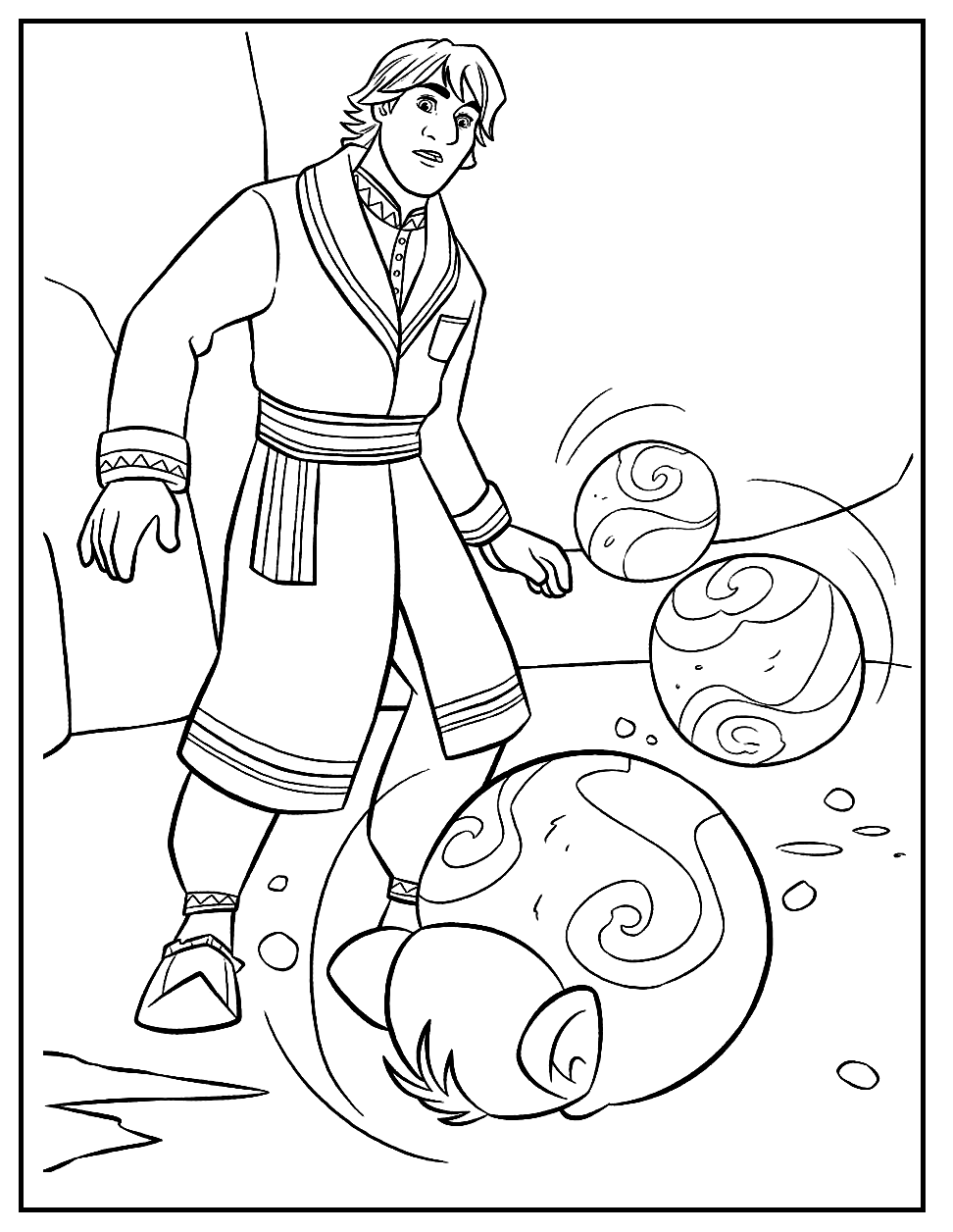 Kristoff From Frozen Coloring Page Free Printable Coloring Pages