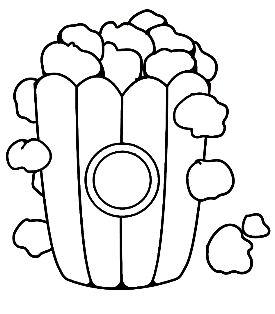 Popcorn Coloring Pages Coloring Pages For Kids And Adults