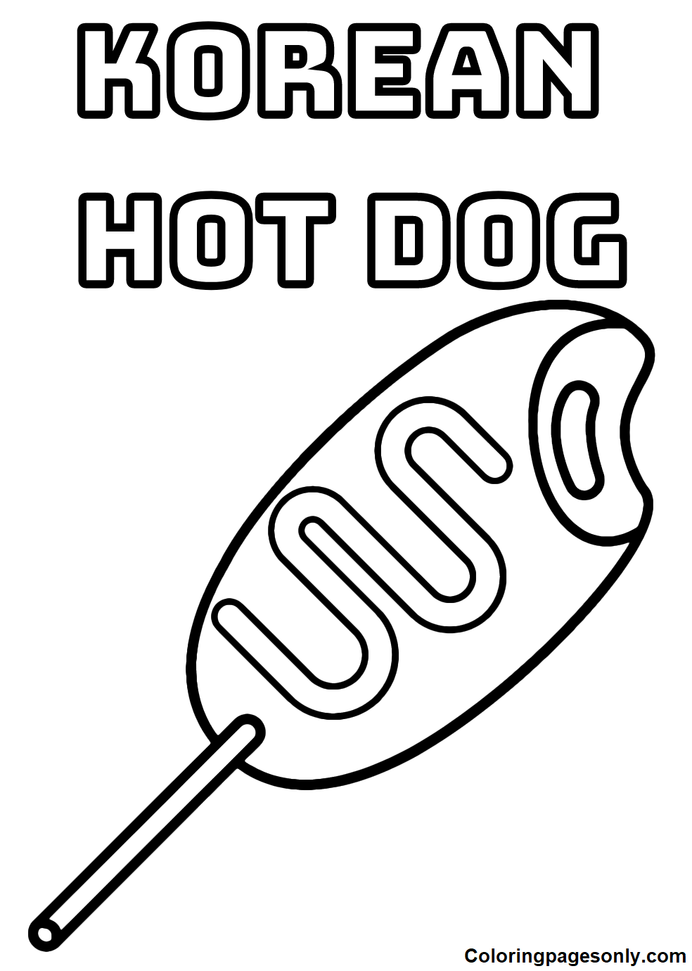 Hot Dog Coloring Pages Coloring Pages For Kids And Adults