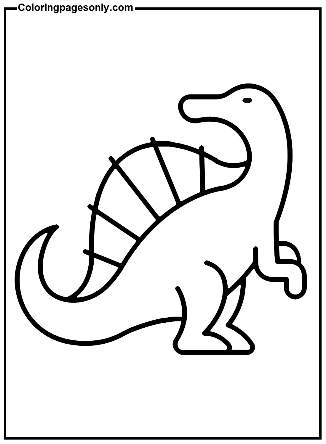 Simple Spinosaurus Coloring Page - Free Printable Coloring Pages