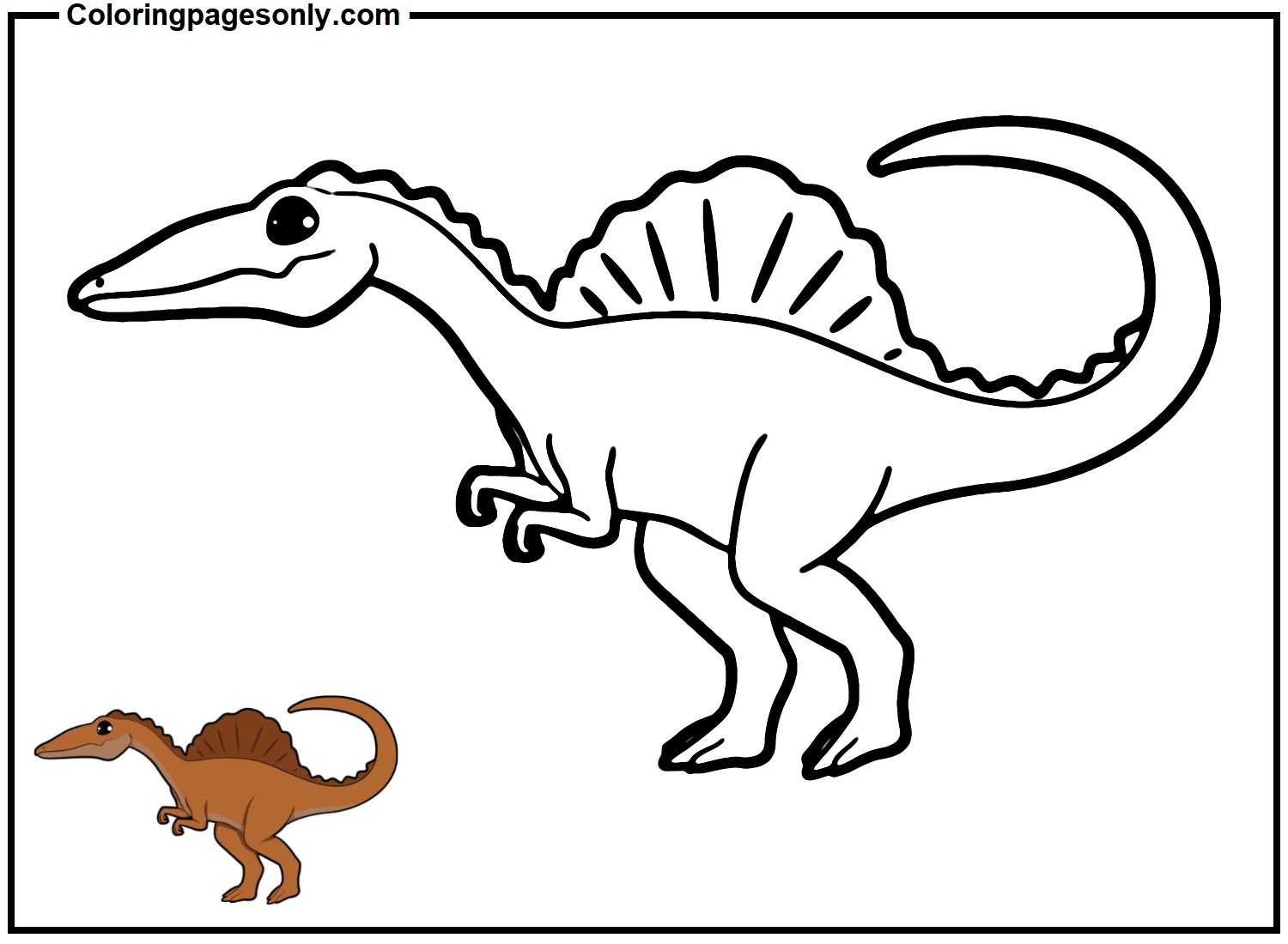 Spinosaurus Image Coloring Page - Free Printable Coloring Pages