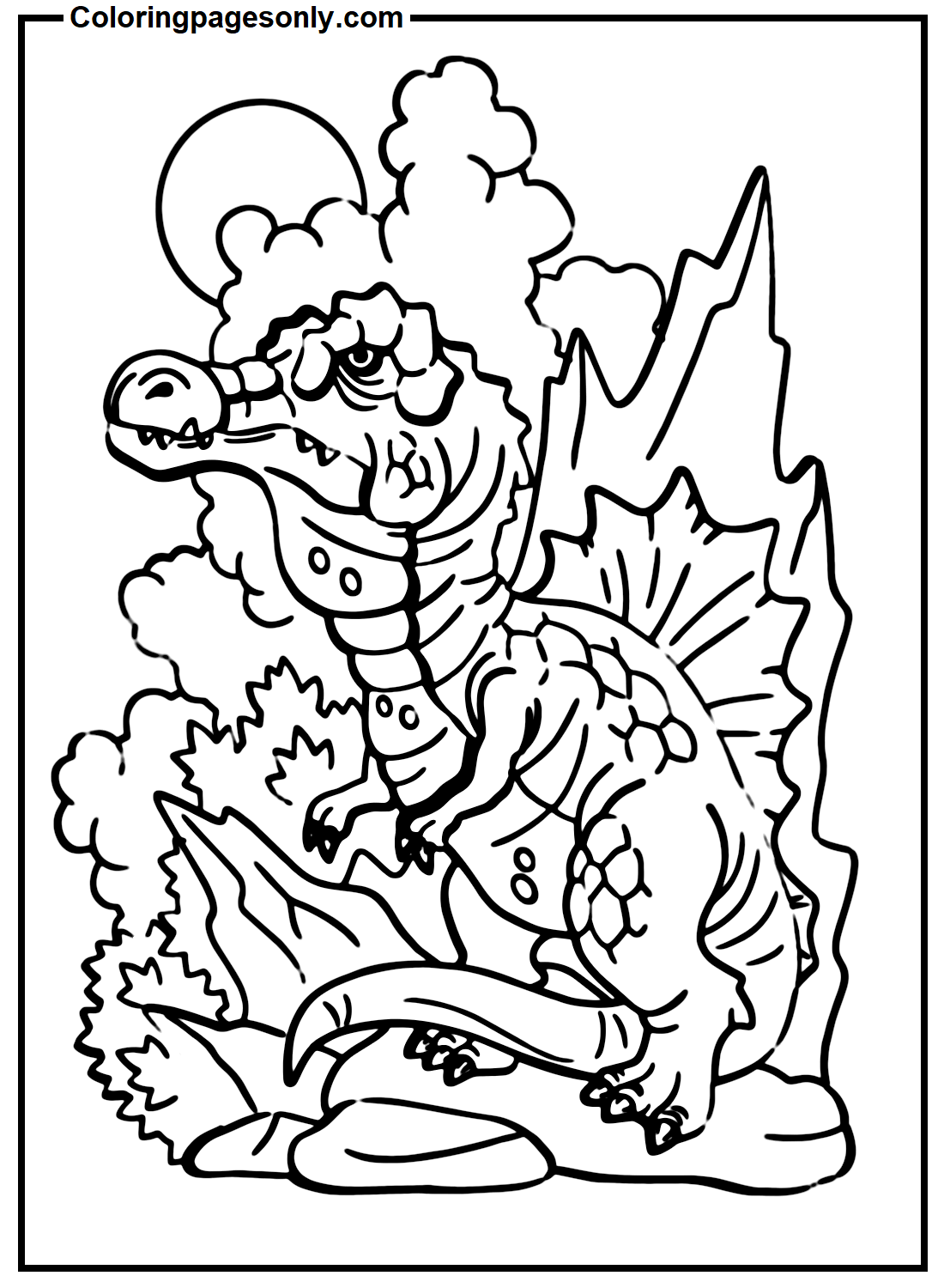 Spinosaurus color Sheets Coloring Page Free Printable Coloring Pages