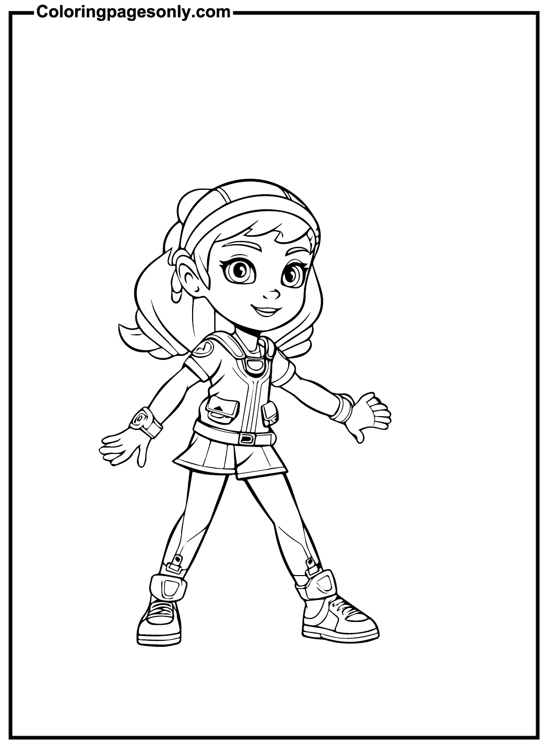 Cute Rainbow Rangers Coloring Page Free Printable Coloring Pages