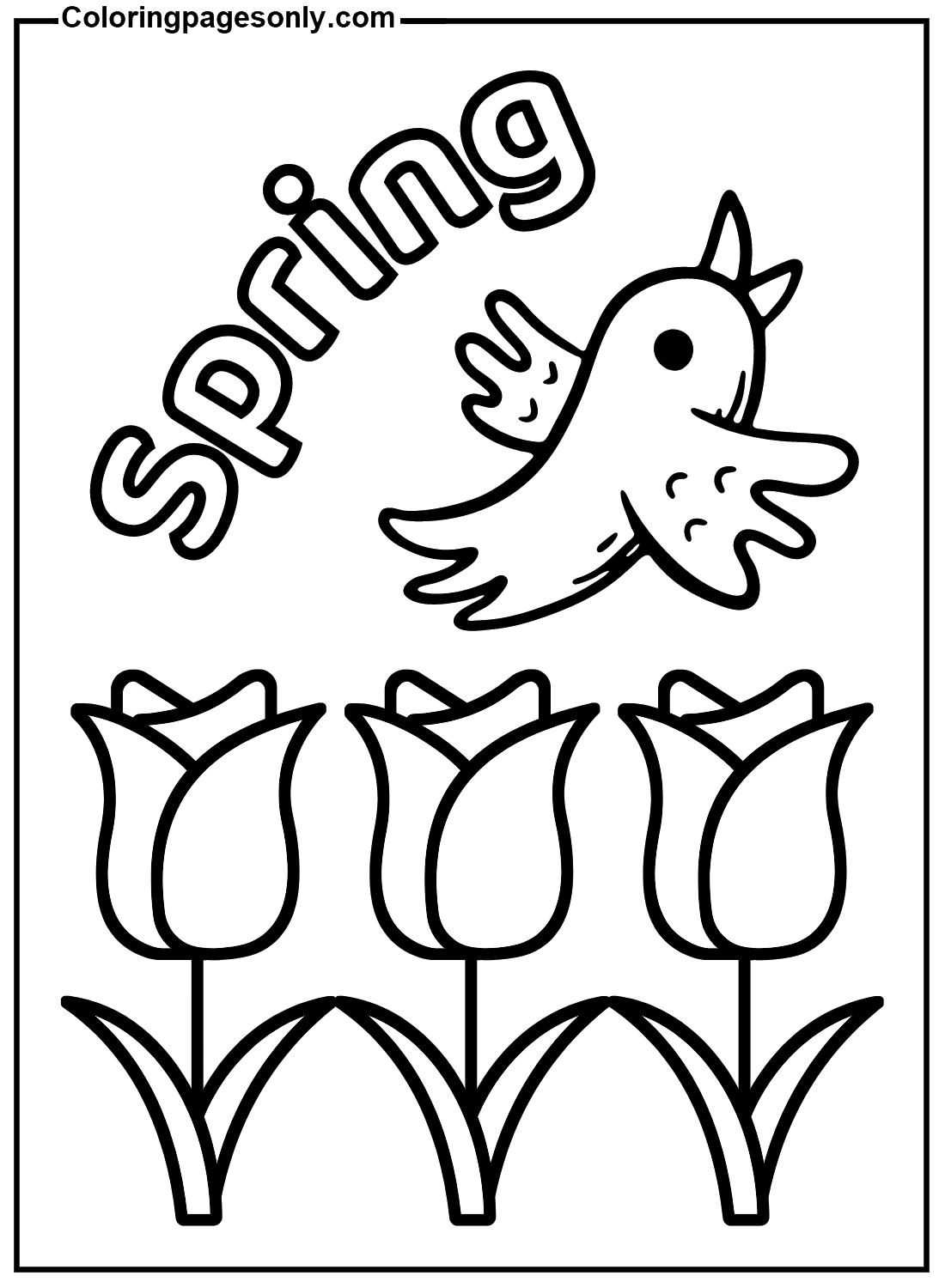 30+ First Day of Spring Coloring Pages Free Printable PDF & Online