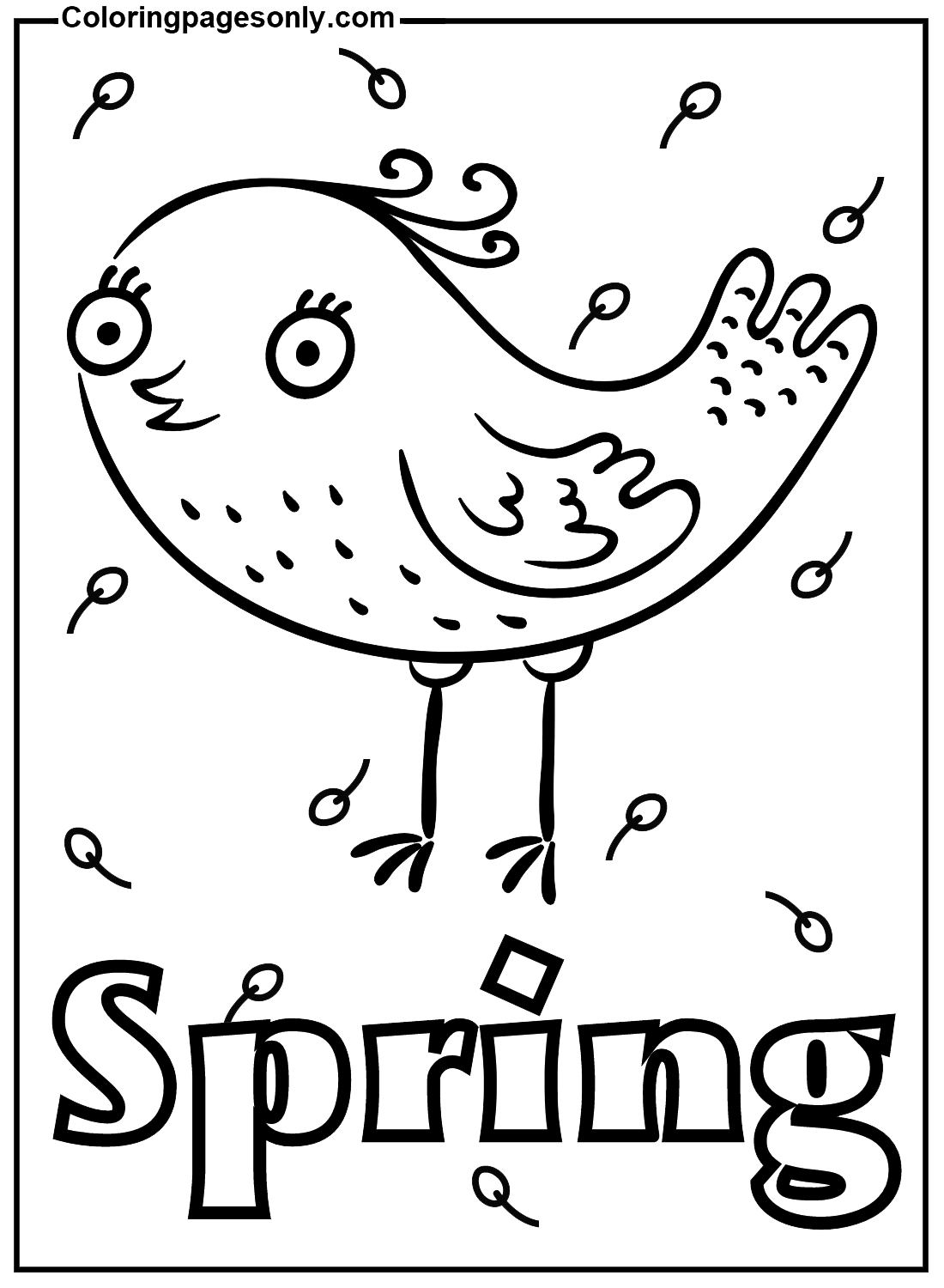 First Day of Spring to Print Coloring Page Free Printable Coloring Pages
