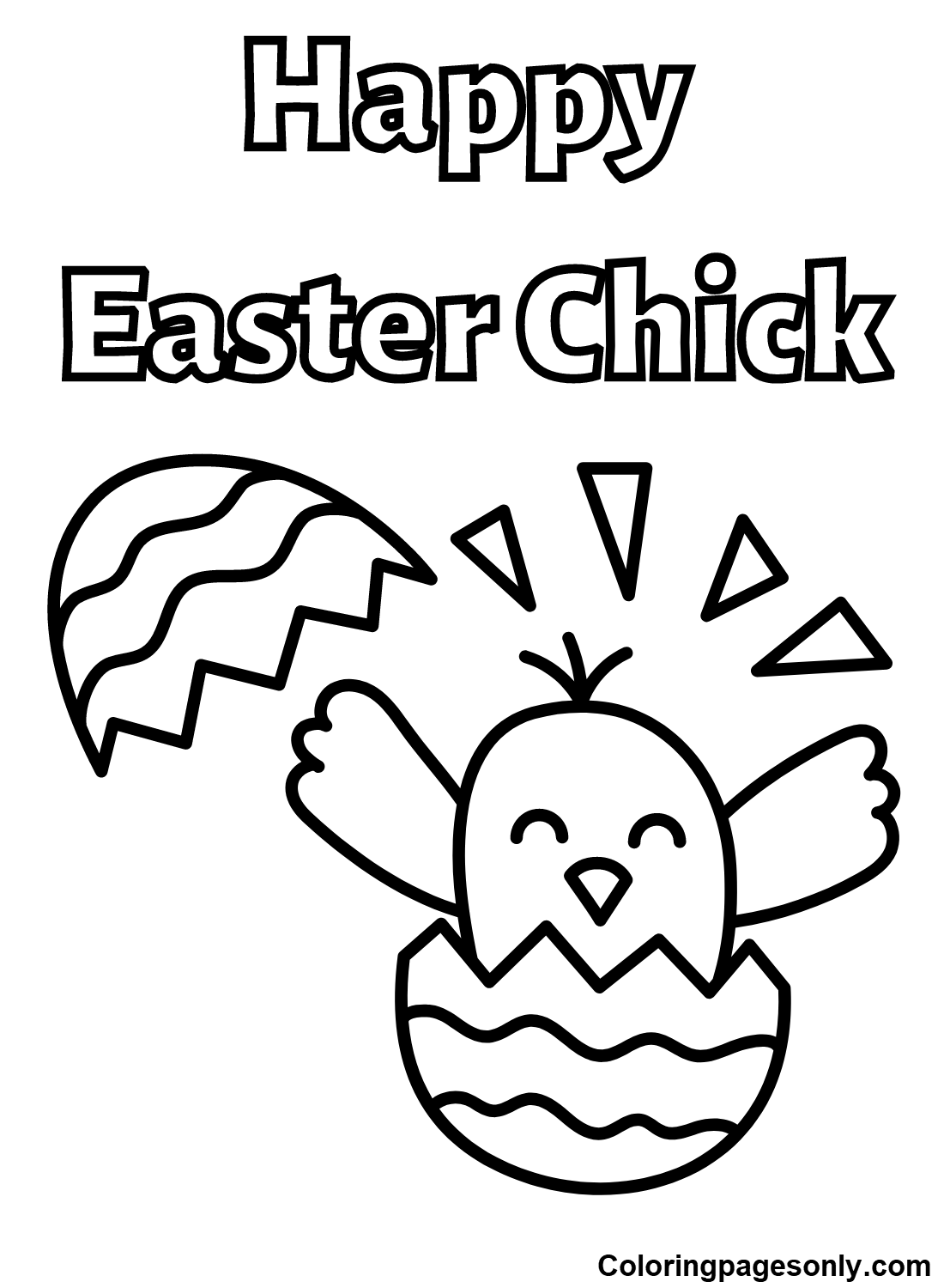 61 Free Printable Easter Chick Coloring Pages
