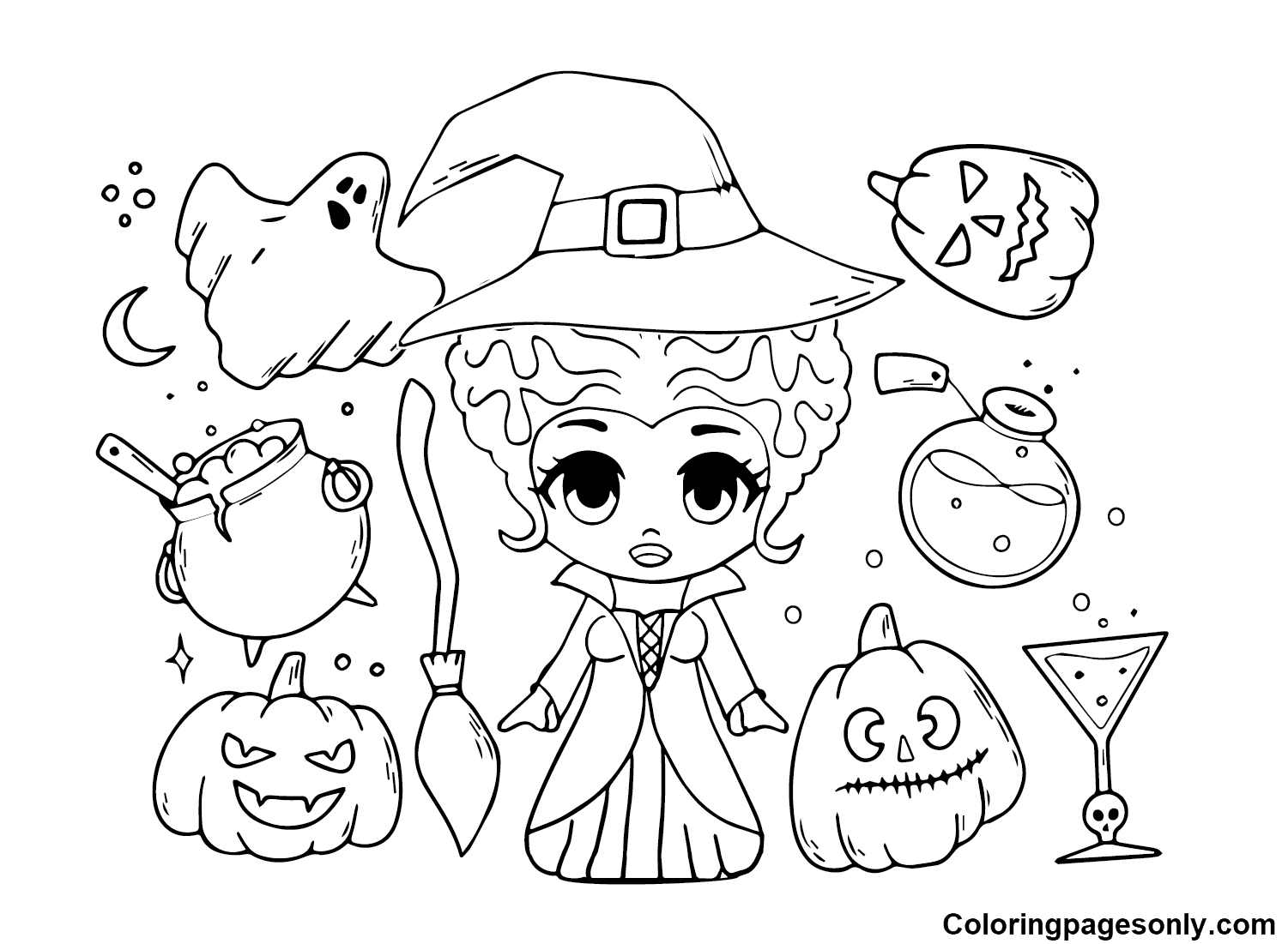 Hocus Pocus Coloring Pages - Coloring Pages For Kids And Adults