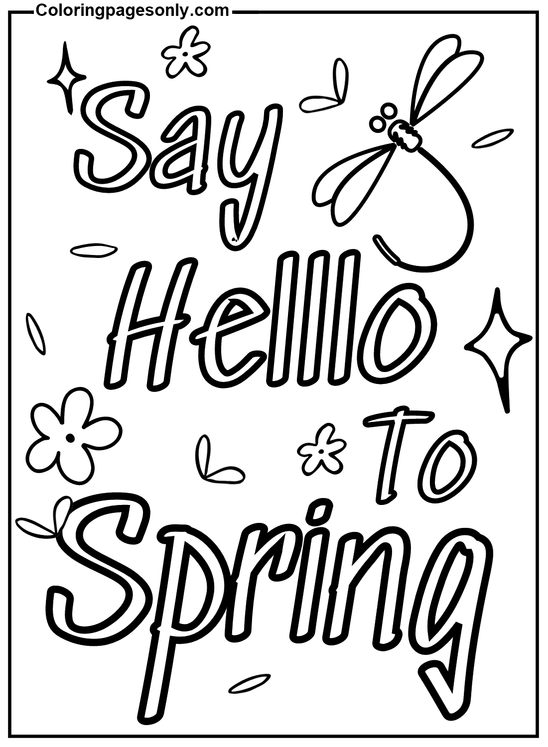 30+ First Day of Spring Coloring Pages Free Printable PDF & Online