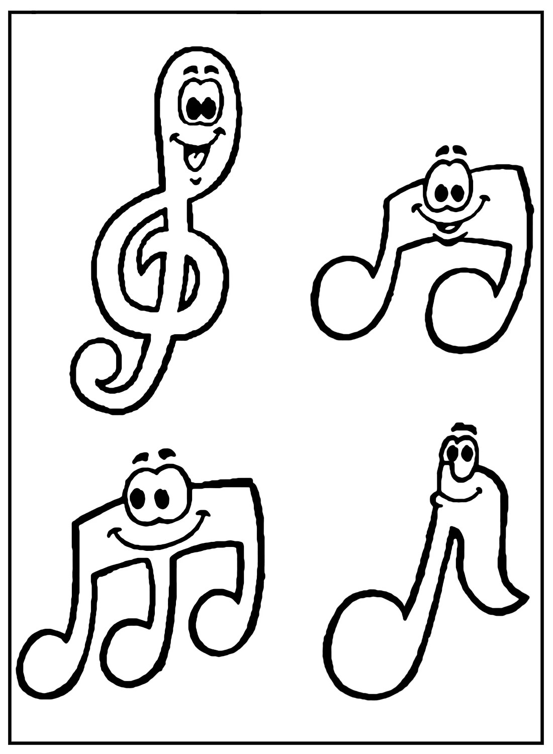 Music Note emoji Coloring Page Free Printable Coloring Pages