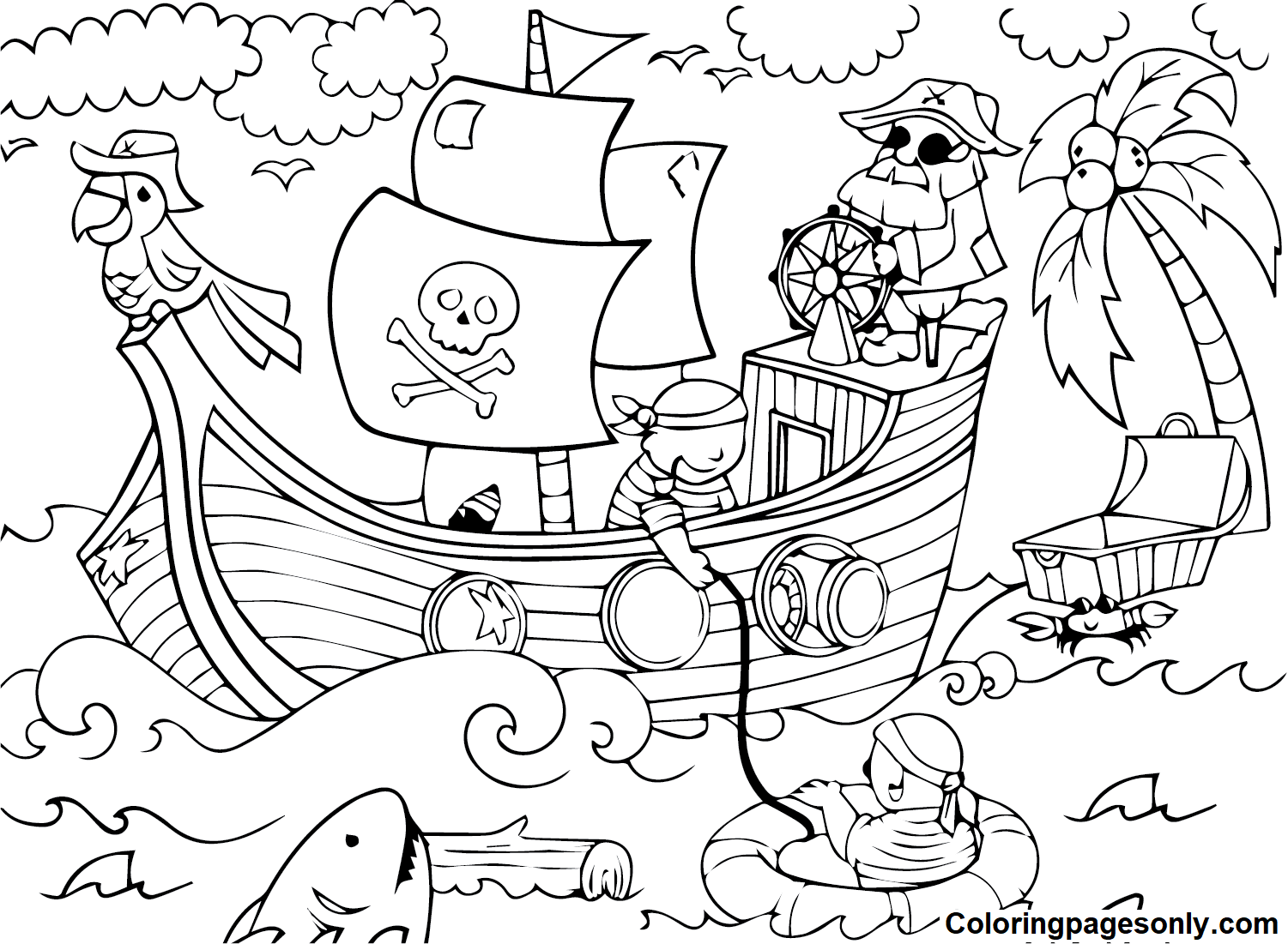 30+ Ship Coloring Pages Free Printable PDF, JPG, PNG & Online Coloring