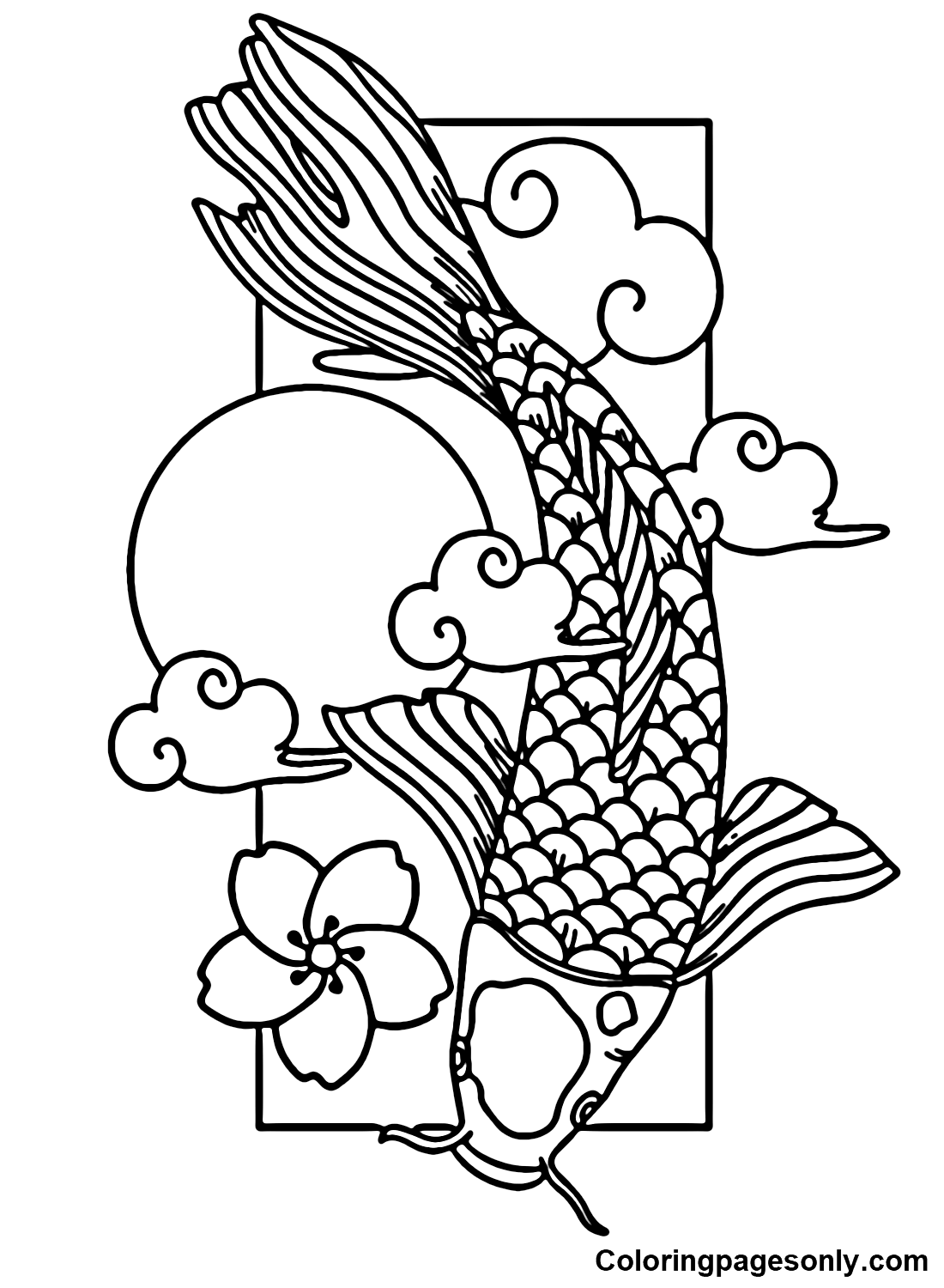 Koi Fish Coloring Pages - Coloring Pages For Kids And Adults