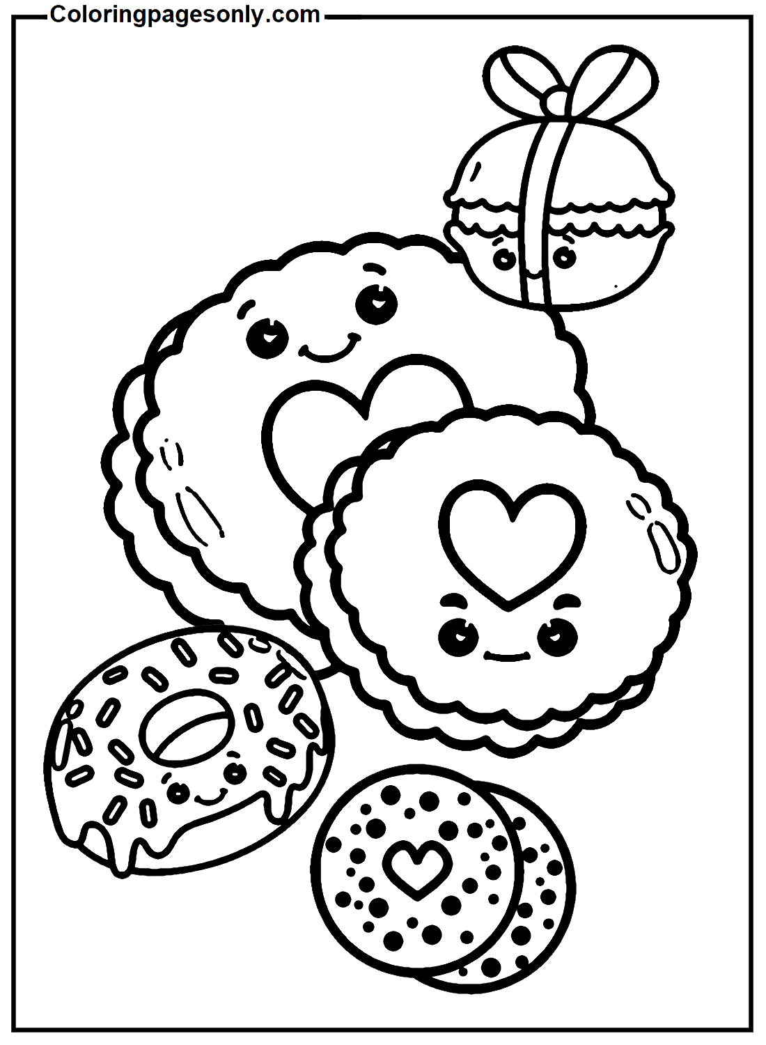 60+ Cookie Coloring Pages Free Printable PDF, JPG, PNG & Online Coloring