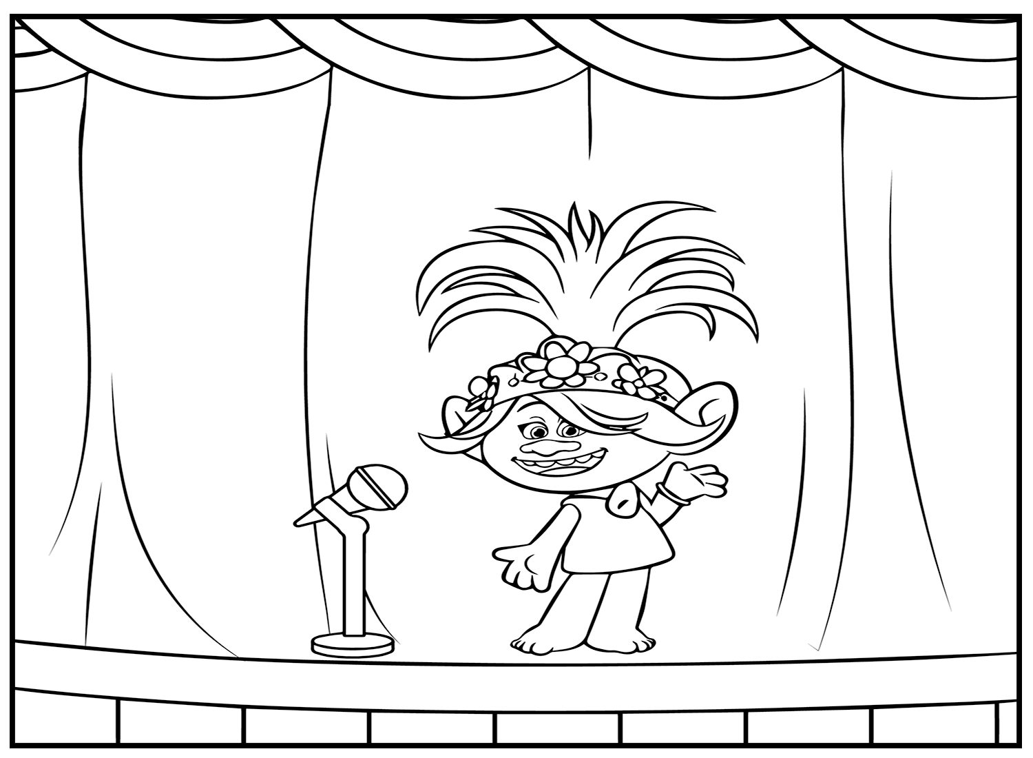 Trolls World Tour Coloring Pages Free Printable PDF, JPG, PNG