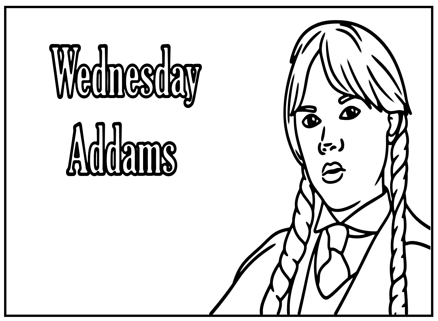 Wednesday Coloring Pages - Free Printable PDF & Online Coloring