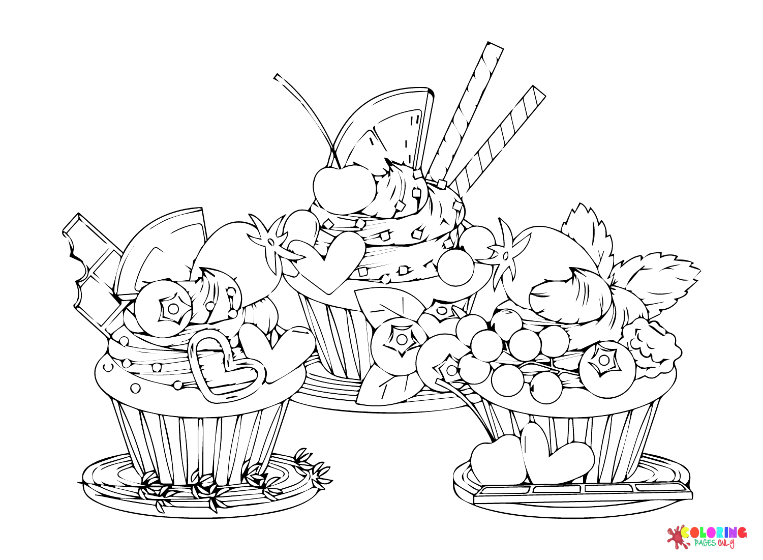 Blueberry Cake Coloring Page Free Printable Coloring Pages