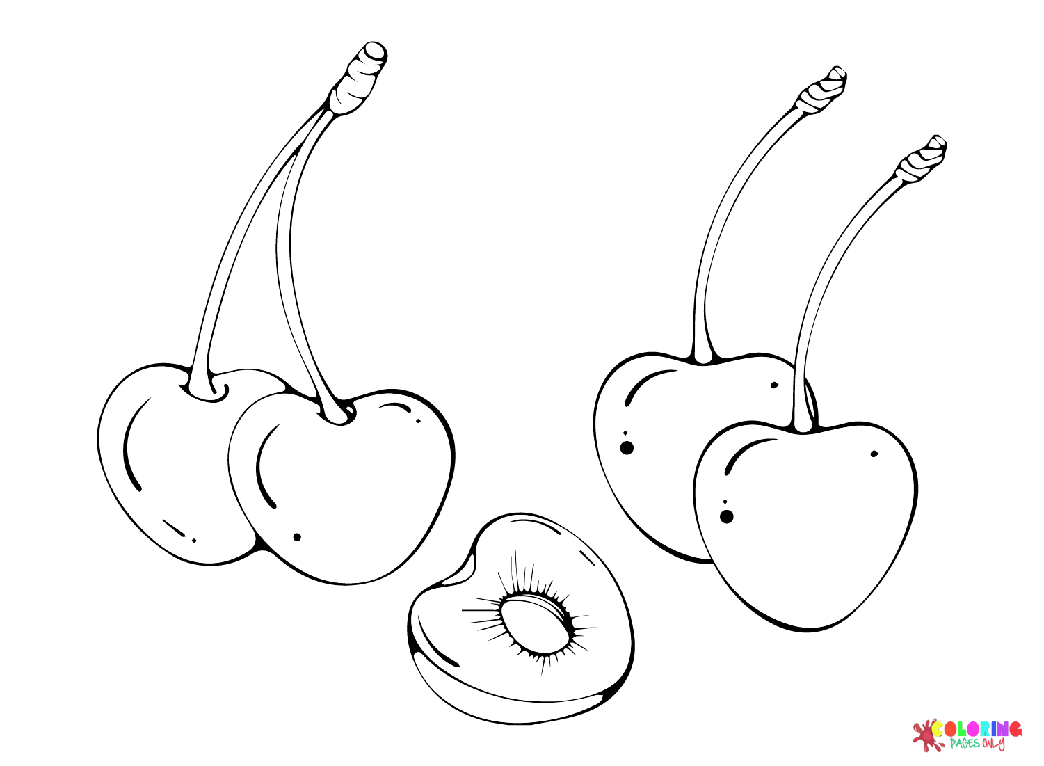 25 Cherry Coloring Pages