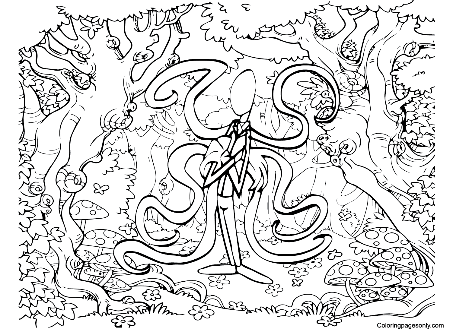 Free Slender Man Printable Coloring Page - Free Printable Coloring Pages