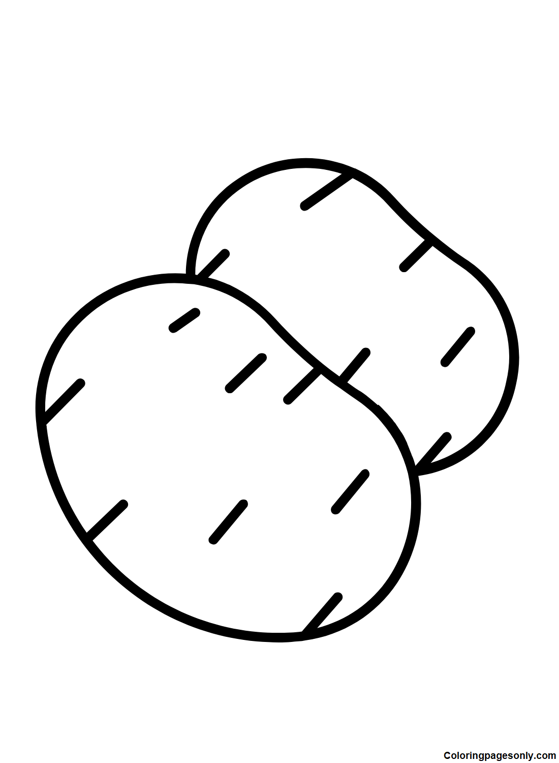 Fresh Potatoes Coloring Page Free Printable Coloring Pages