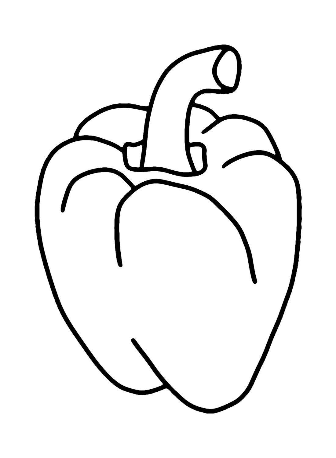 Red Bell Pepper Coloring Page Free Printable Coloring Pages