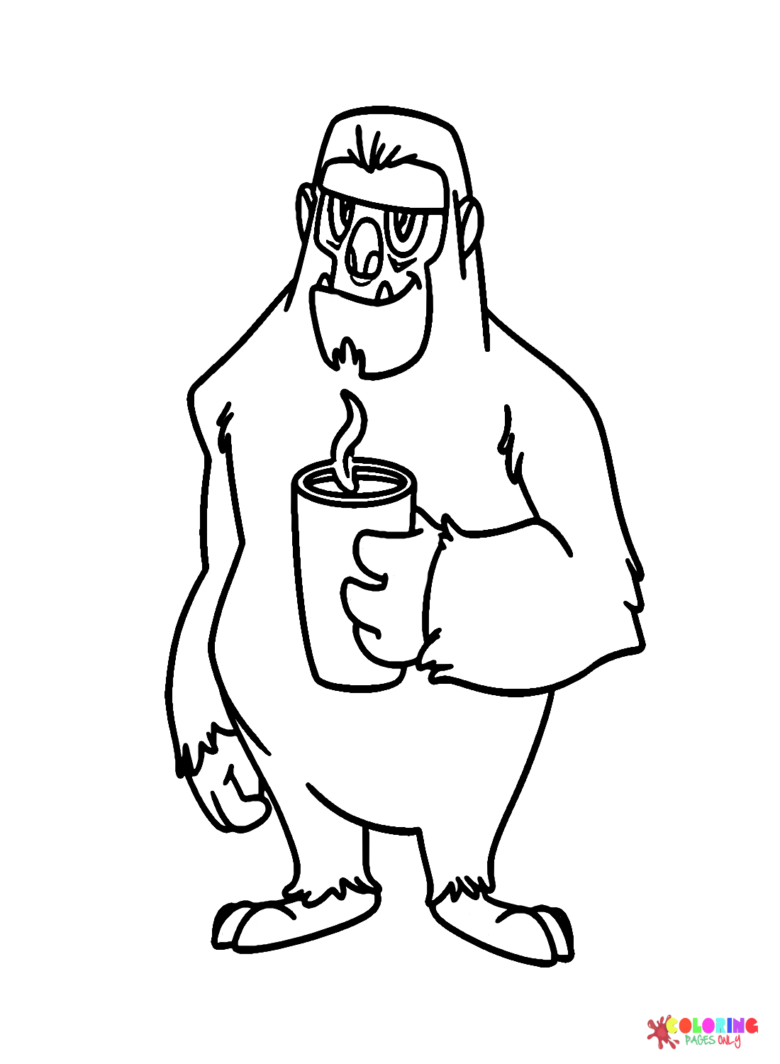 Yeti Free Coloring Page Free Printable Coloring Pages