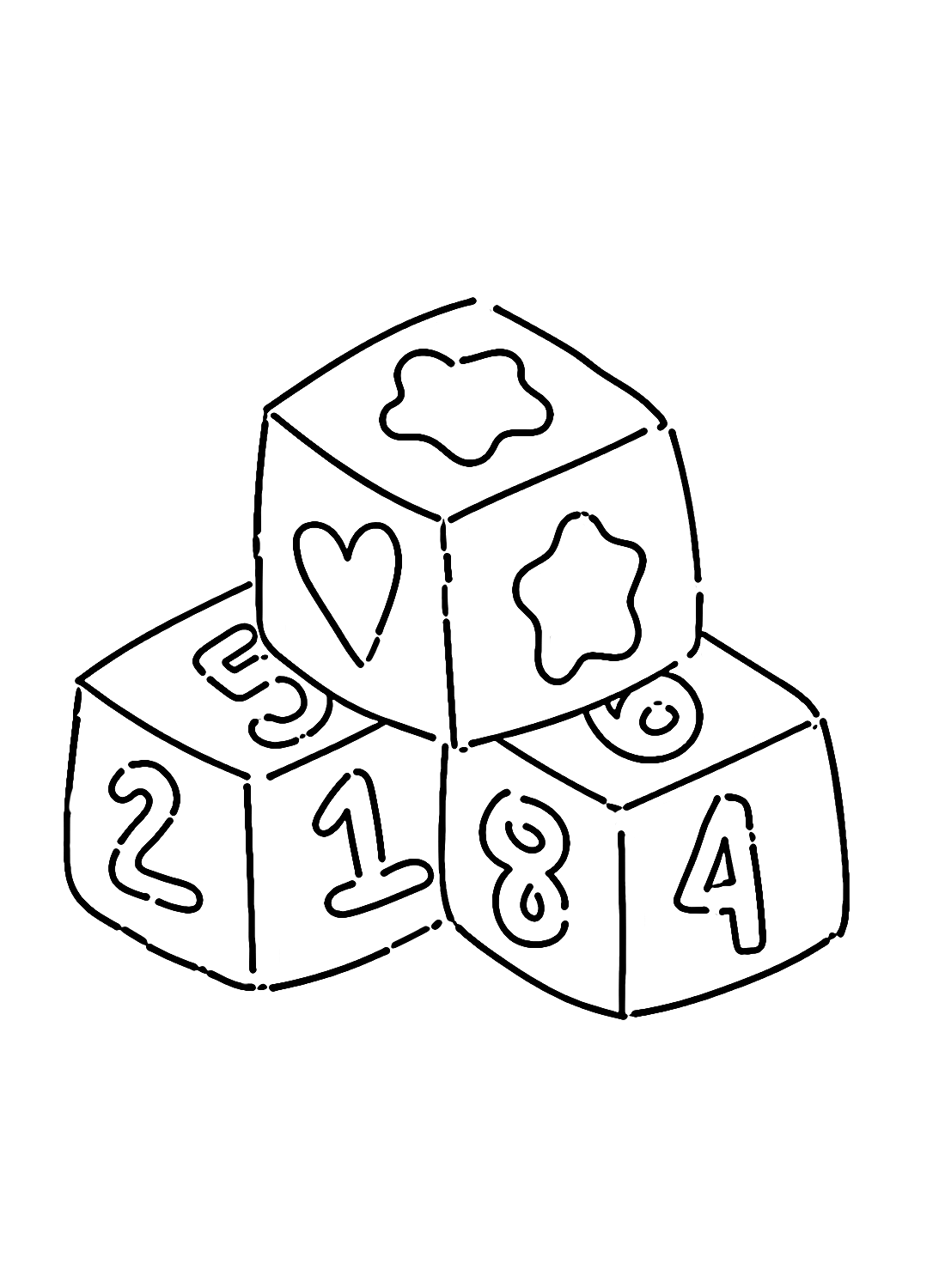 Baby Blocks Toy Coloring Page Free Printable Coloring Pages