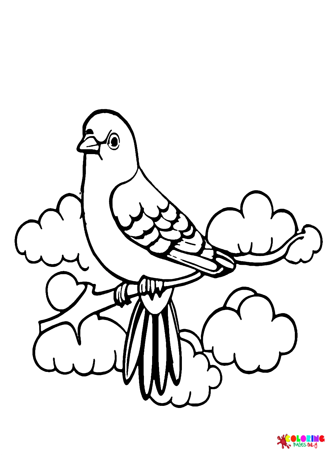 Cuckoo with A Flower Coloring Pages Cuckoo Coloring Pages Coloring