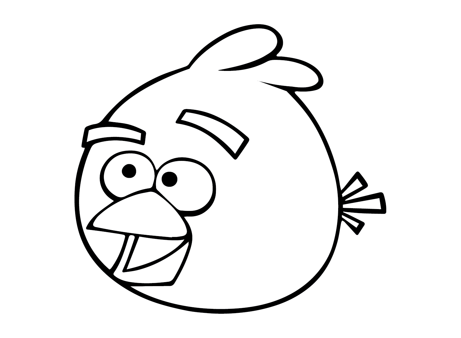 Cute Red (Angry Bird) Coloring Page Free Printable Coloring Pages