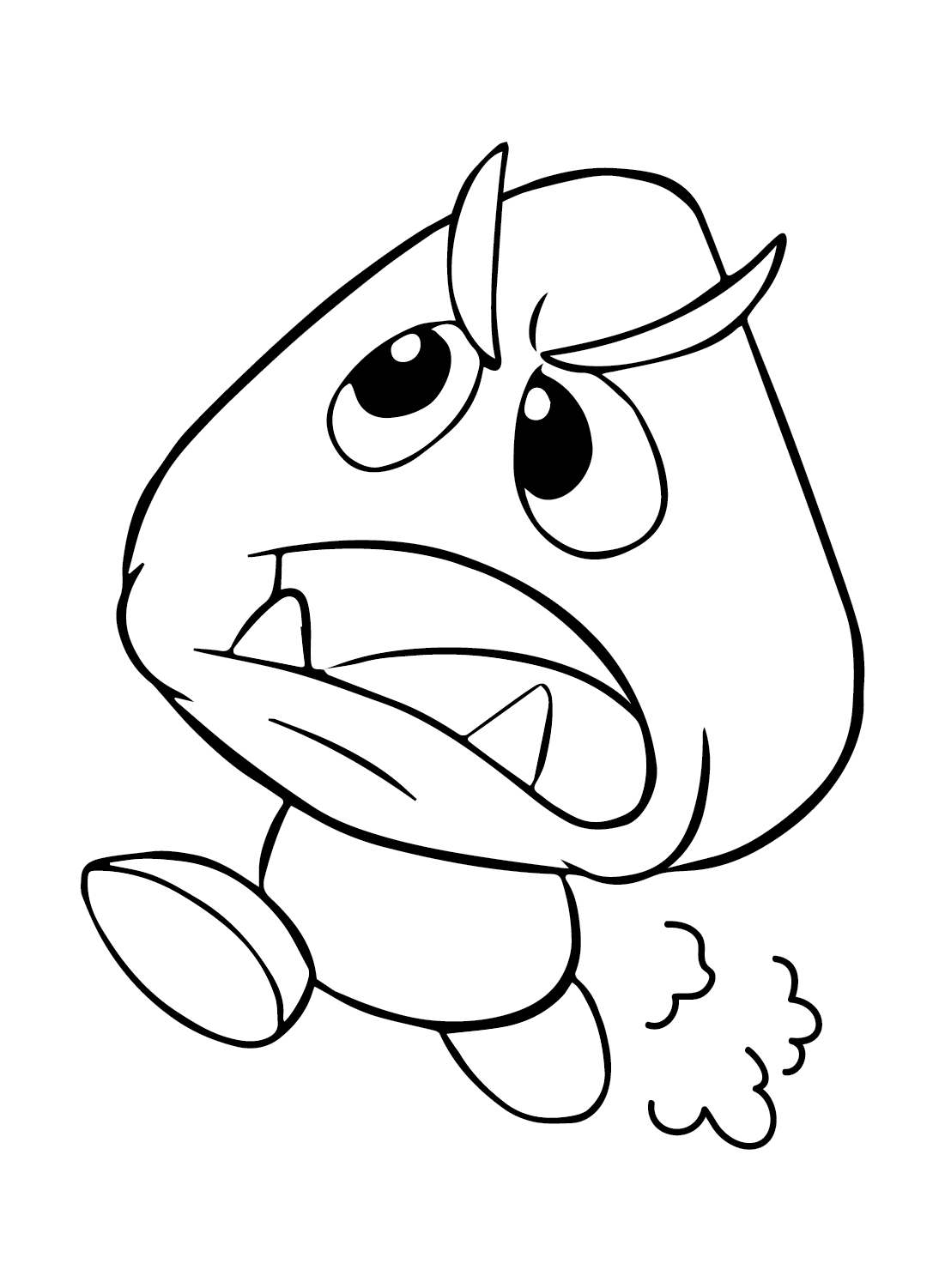 Goomba Mario Game Coloring Page Free Printable Coloring Pages