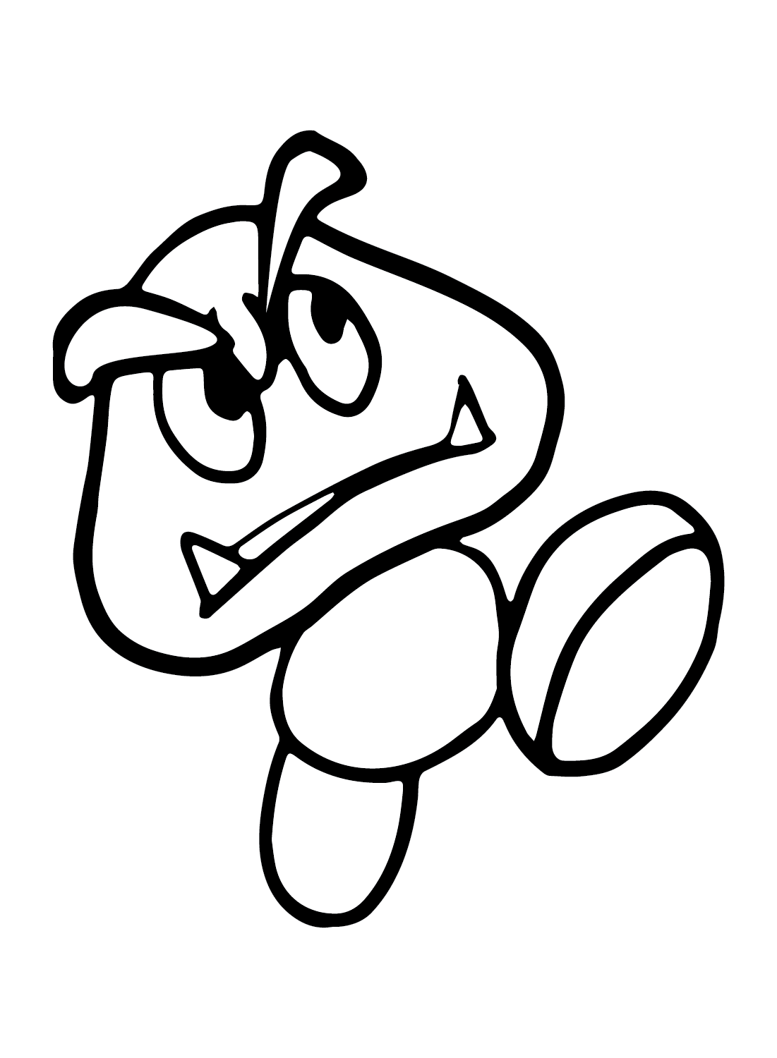Mario Goomba Coloring Page Free Printable Coloring Pages