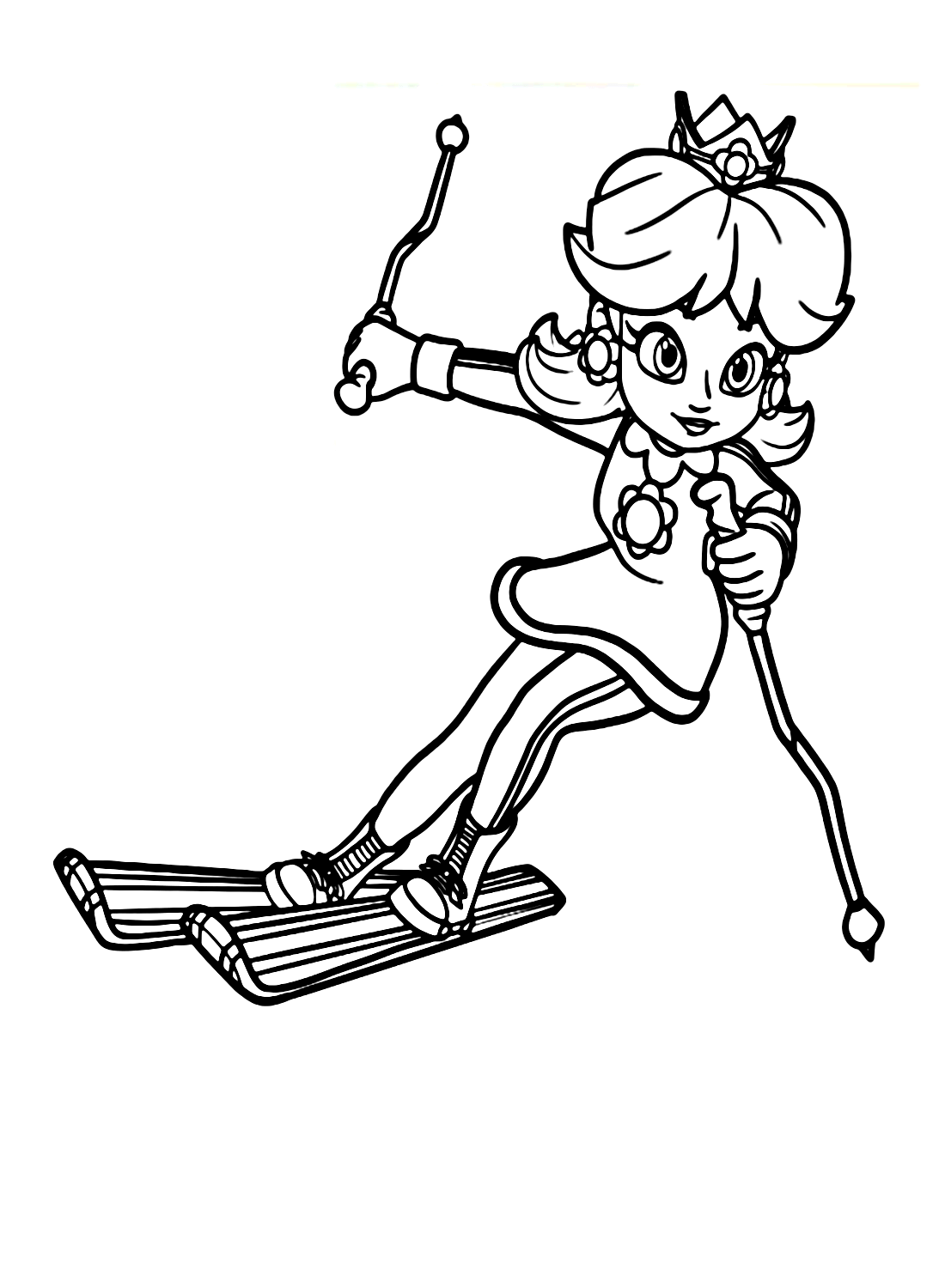 超级马里奥兄弟 Princess Daisy Coloring Pages Princess Daisy Coloring Pages