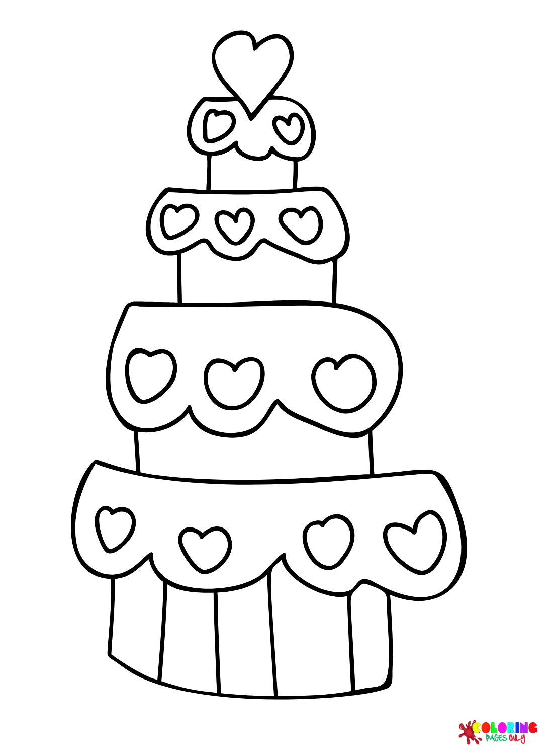 21 Wedding Cake Coloring Pages