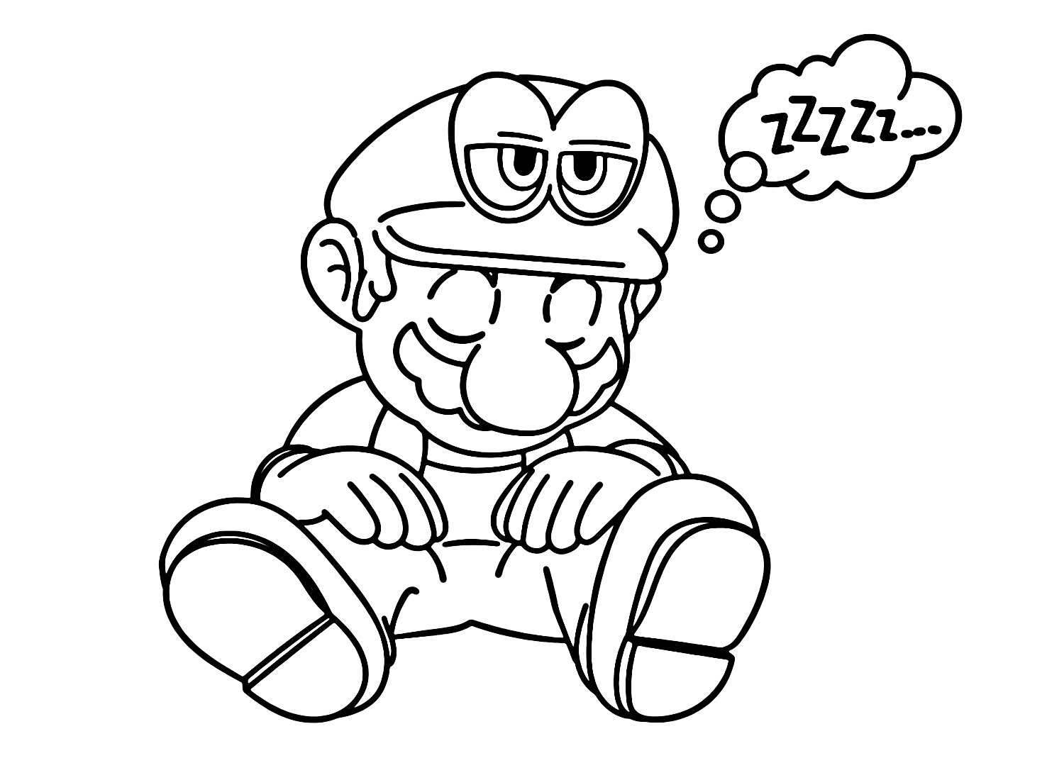 Super Mario Odyssey Printable Coloring Page Free Printable Coloring Pages