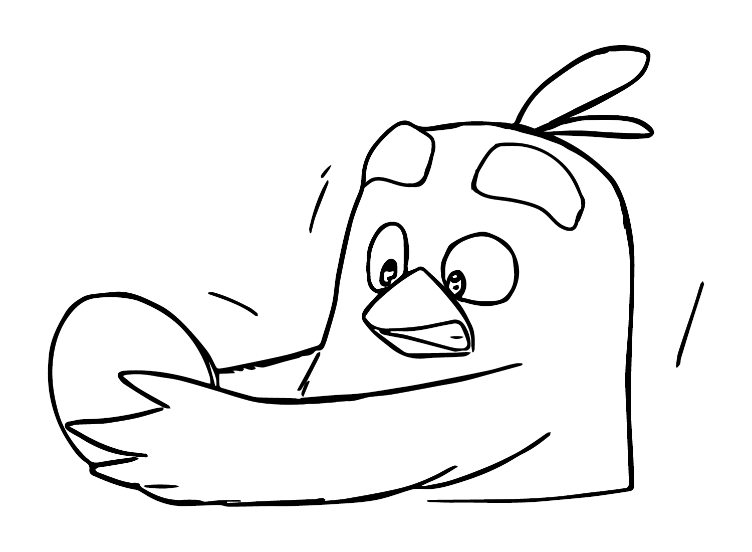 The Red (Angry Bird) Coloring Page Free Printable Coloring Pages