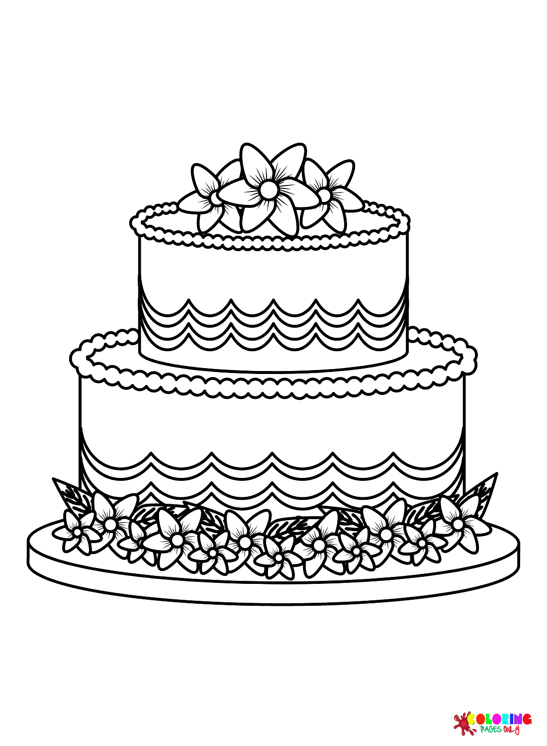 21 Wedding Cake Coloring Pages